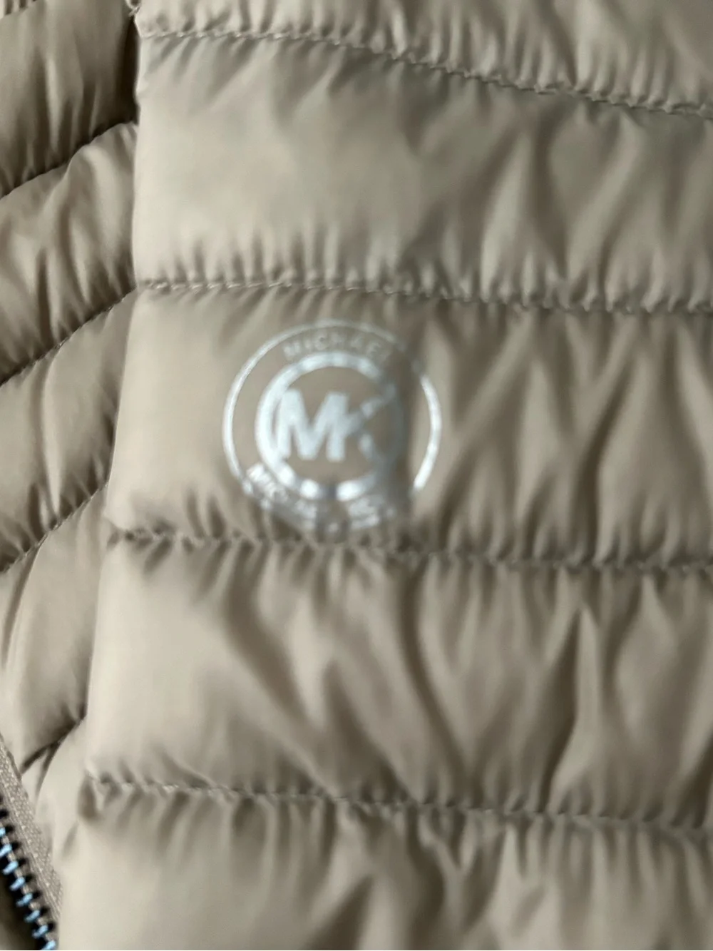 Michael Kors Quilted Bomber Jacket - Beige super soft